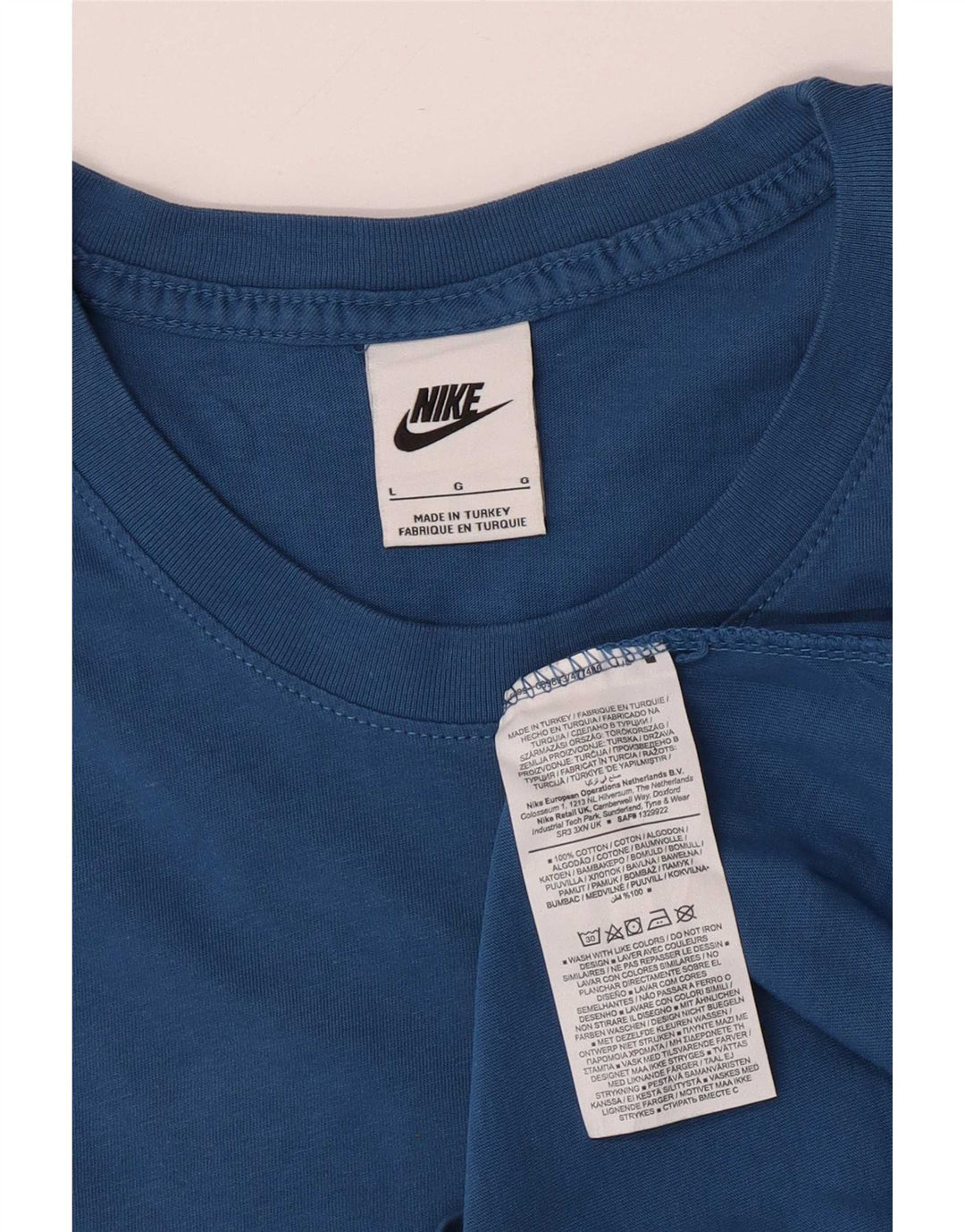 T-shirt da uomo Nike Top Large in cotone blu