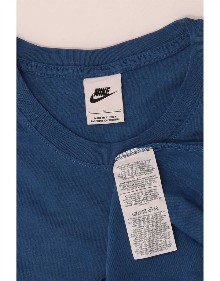 T-shirt da uomo Nike Top Large in cotone blu