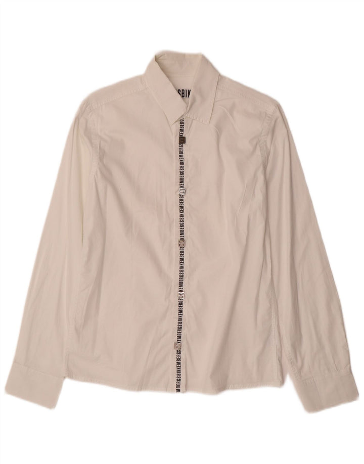 Camicia grafica da donna Bikkembergs EU 40 cotone bianco medio