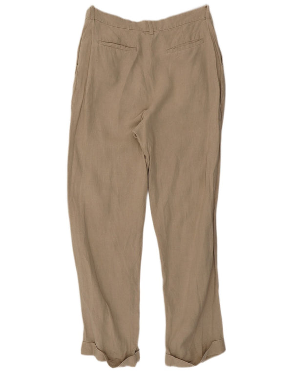 Pantaloni da abito con pegging da uomo Banana Republic W35 L32 Lino beige
