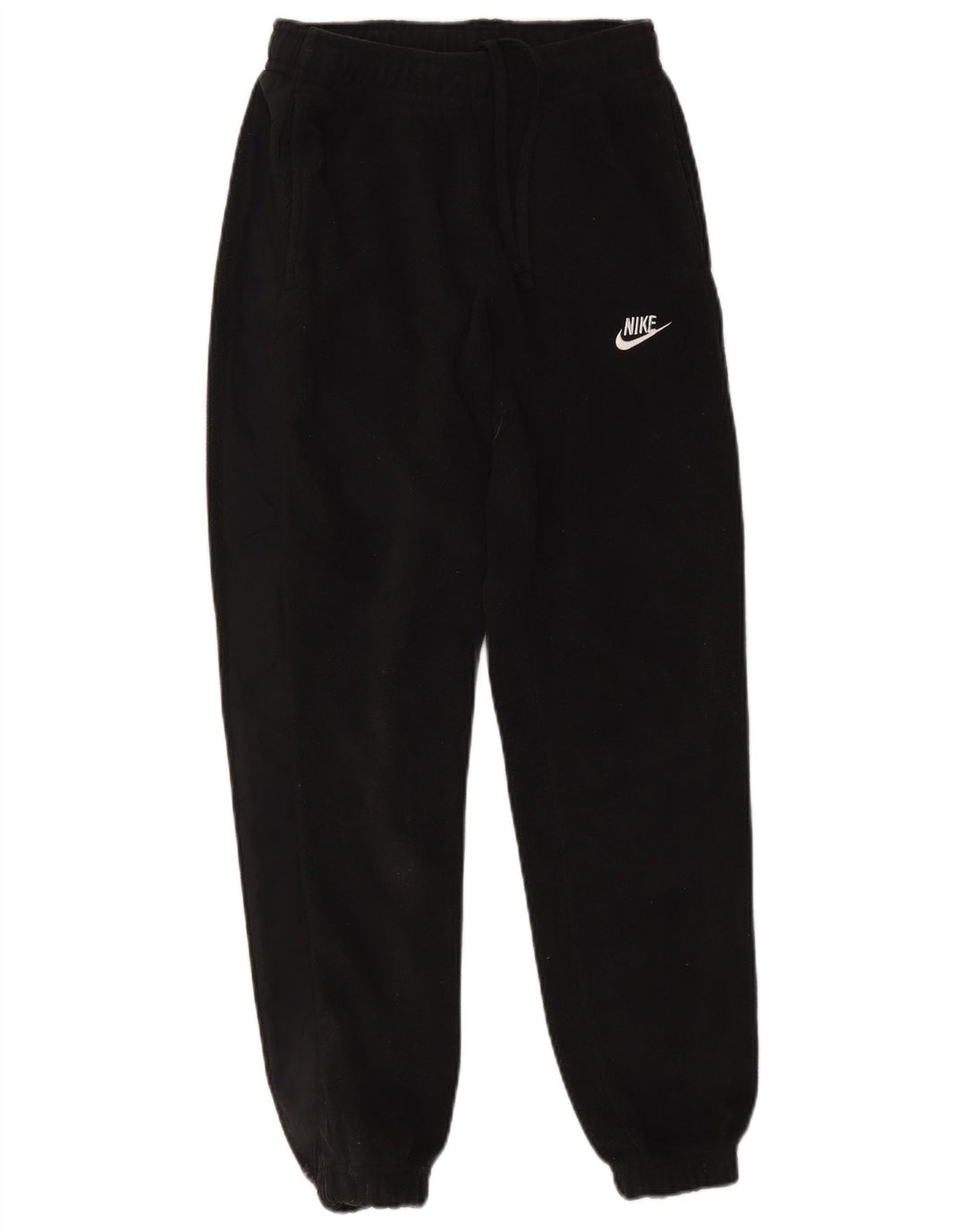 NIKE Pantaloni da tuta in pile da donna Joggers UK 6 XS Poliestere nero