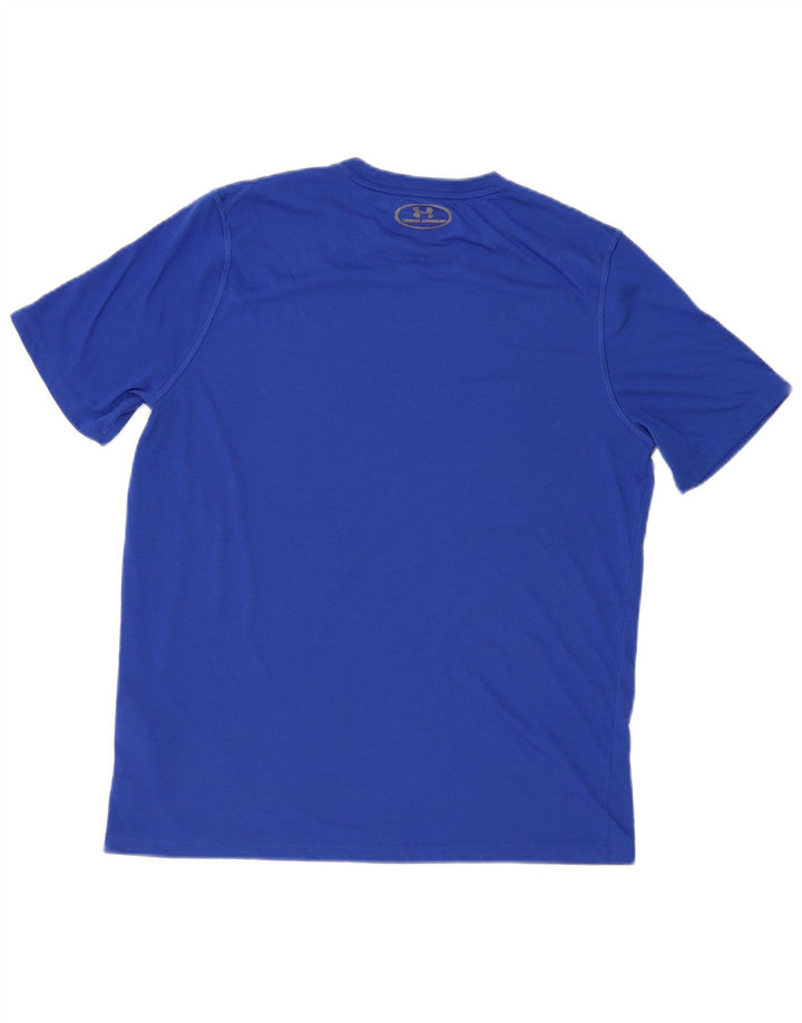 Maglietta Under Armour da uomo Heat Gear Top grande in poliestere blu