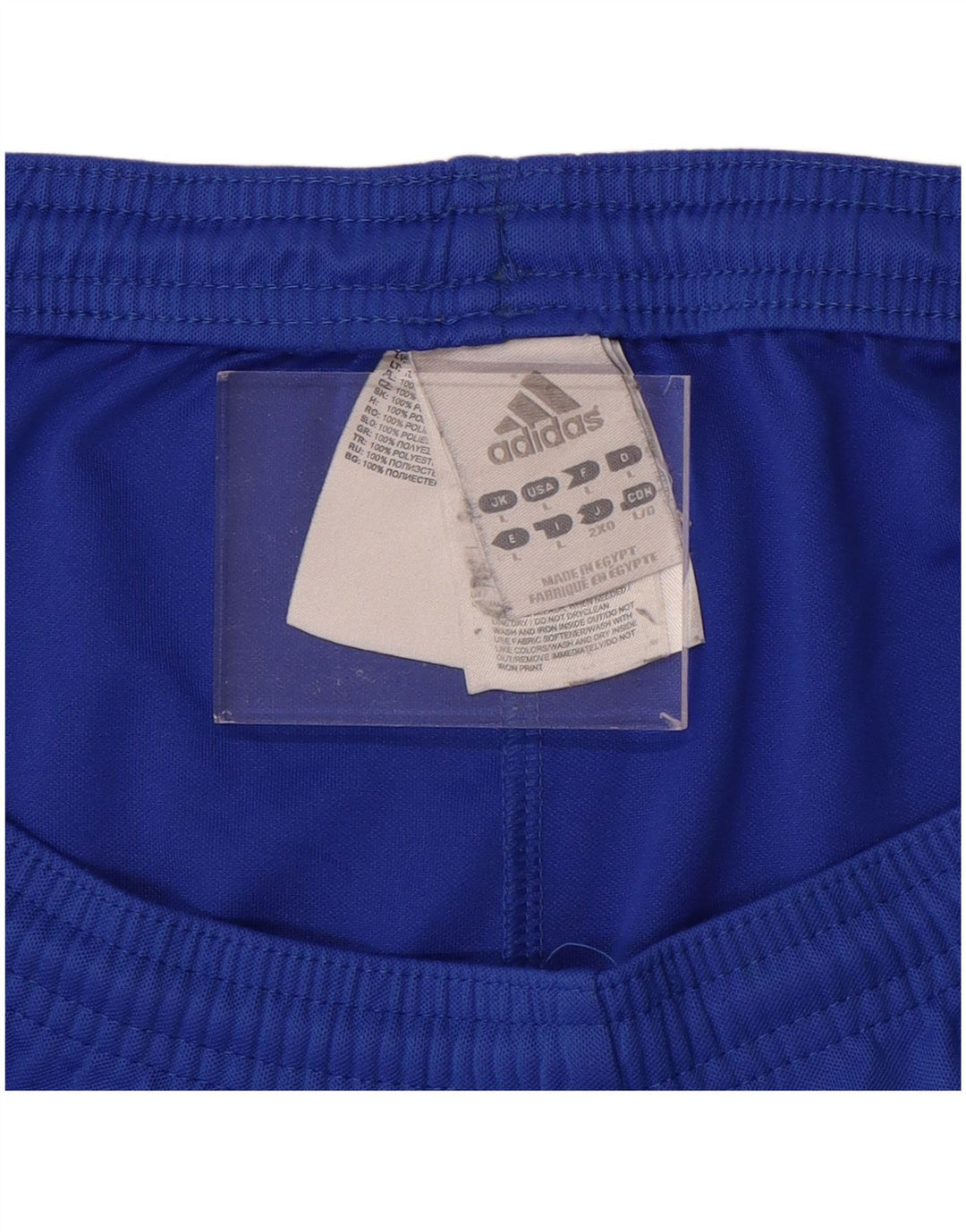 ADIDAS Mens Climalite Sport Shorts Large Blue Polyester