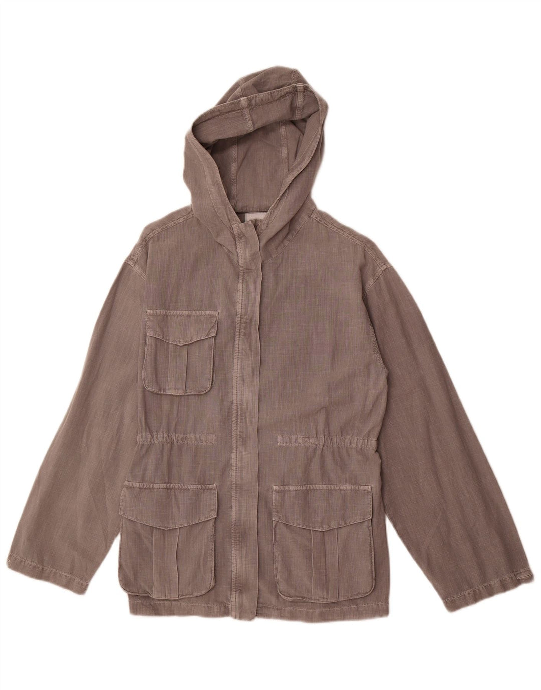 Giacca utility con cappuccio Zara per ragazze 13-14 anni in cotone grigio