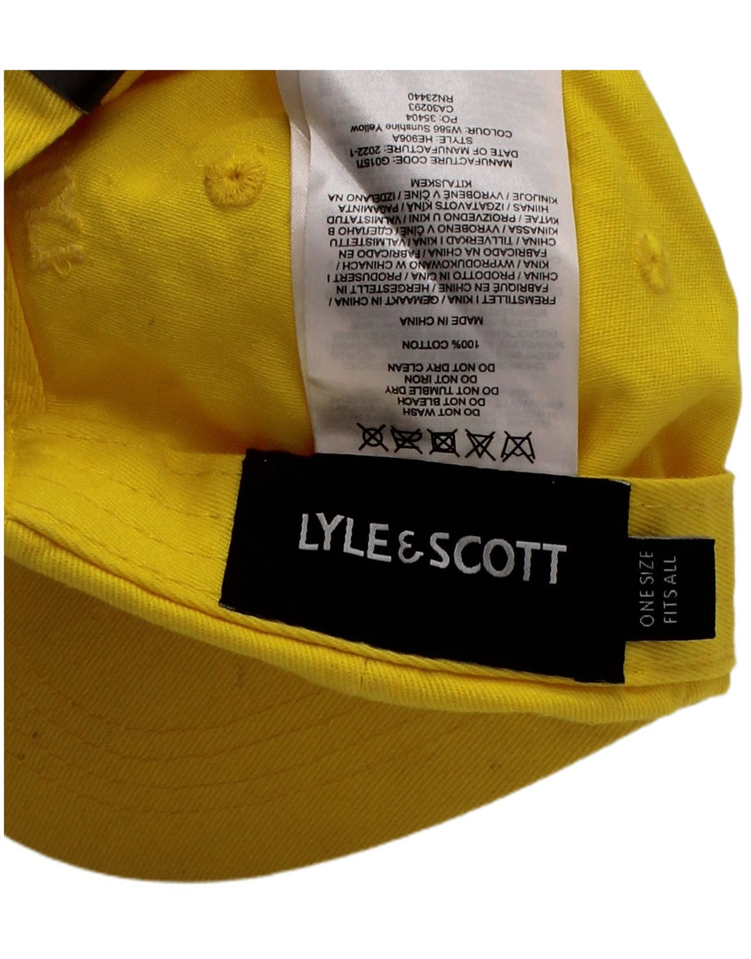 Berretto da baseball grafico da uomo LYLE & SCOTT taglia unica cotone giallo classico