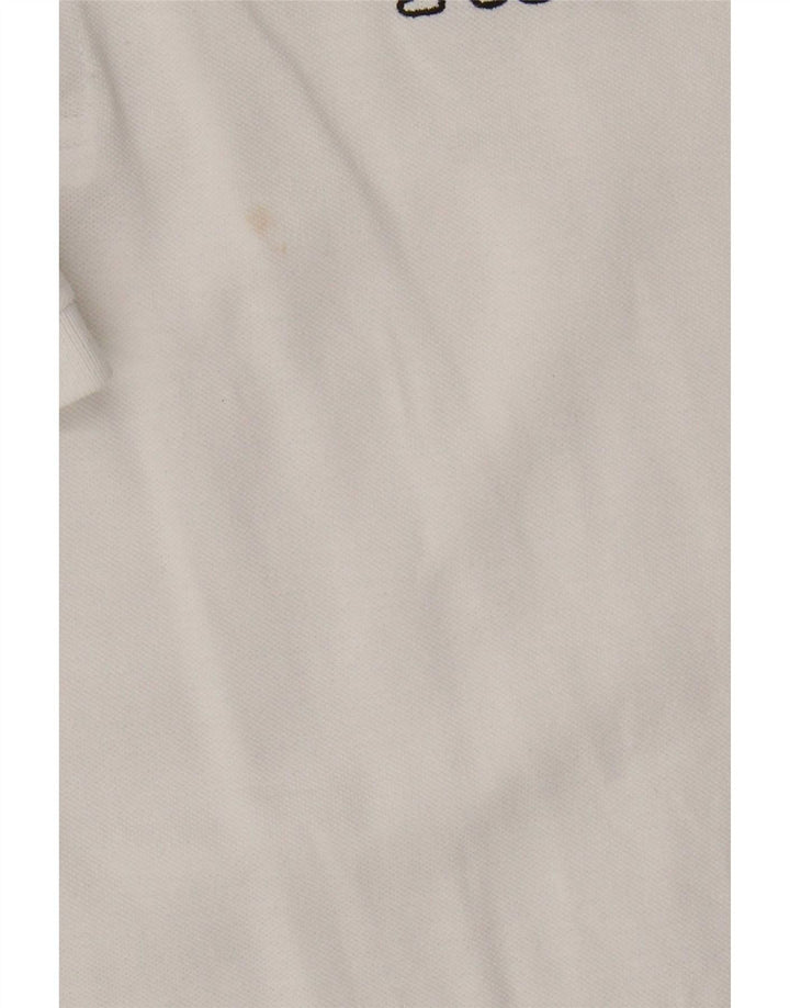 Polo Kappa Uomo Large Bianca In Cotone