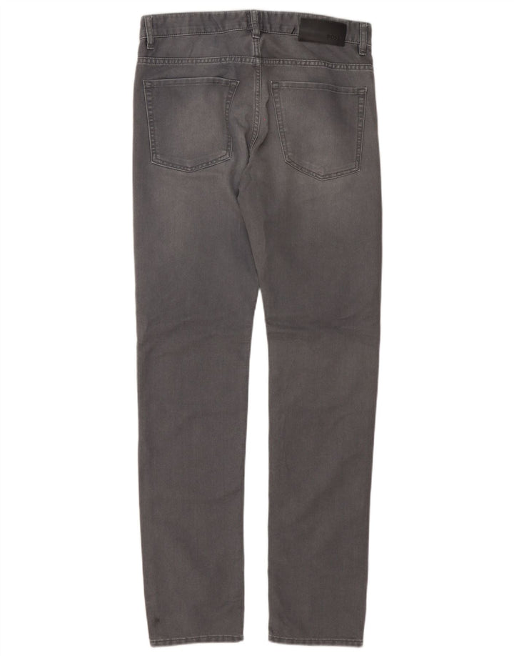 Jeans slim da uomo Hugo Boss W30 L32 cotone grigio