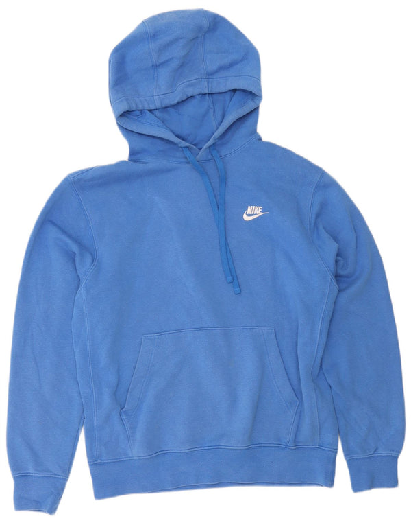 Felpa con cappuccio da uomo Nike in cotone blu medio