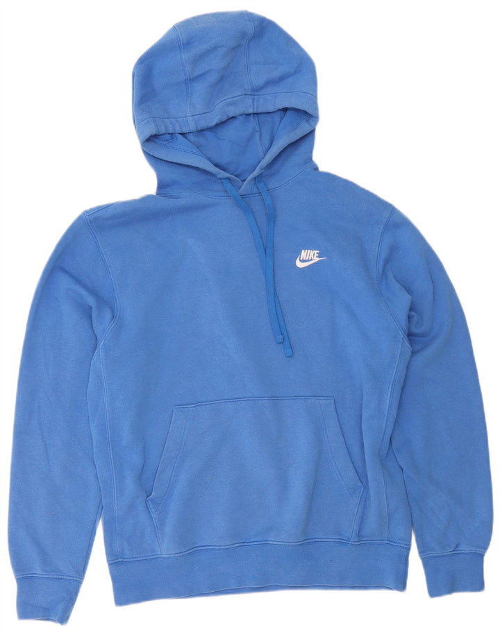 Felpa con cappuccio da uomo Nike in cotone blu medio