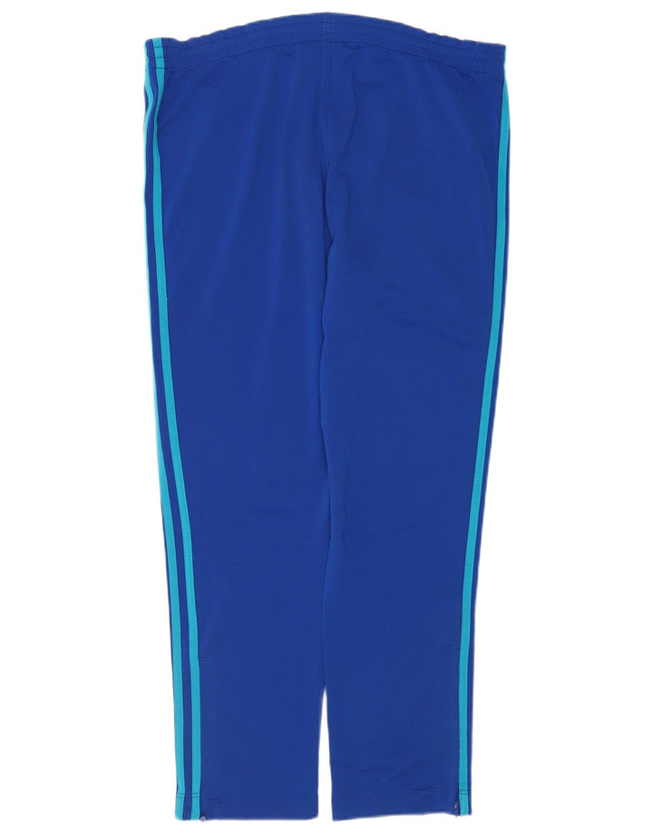 Pantaloni da tuta da uomo Adidas in poliestere blu medio