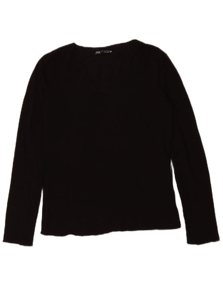 Maglia ZARA da donna a maniche lunghe UK 10 piccola nera