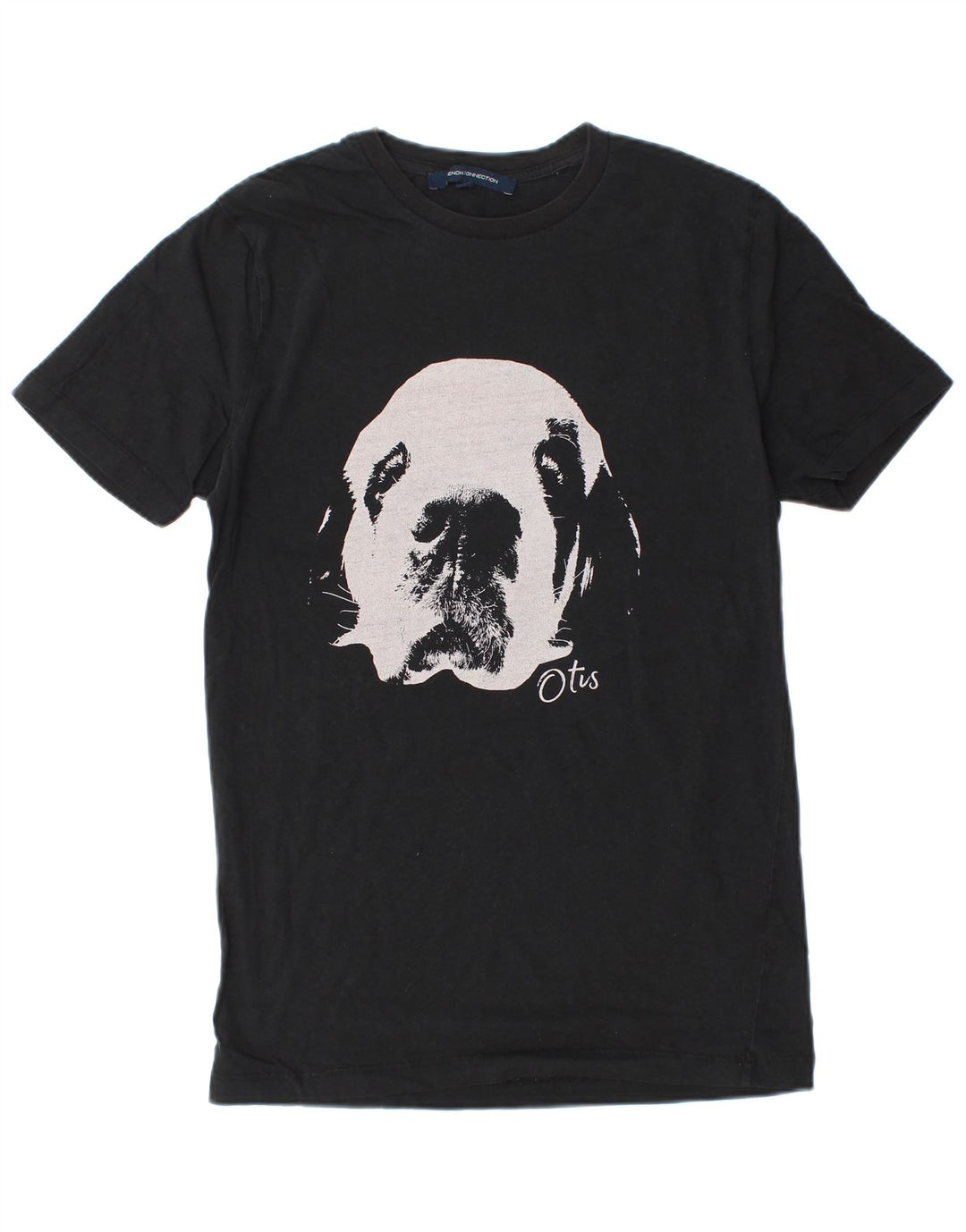 T-shirt grafica da uomo French Connection Top piccola in cotone nero
