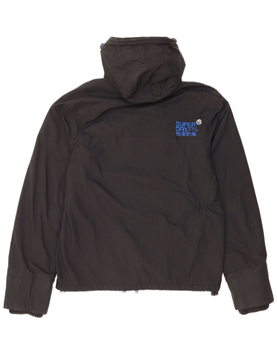 Giacca a vento da uomo con cappuccio SUPERDRY UK 38 media nera