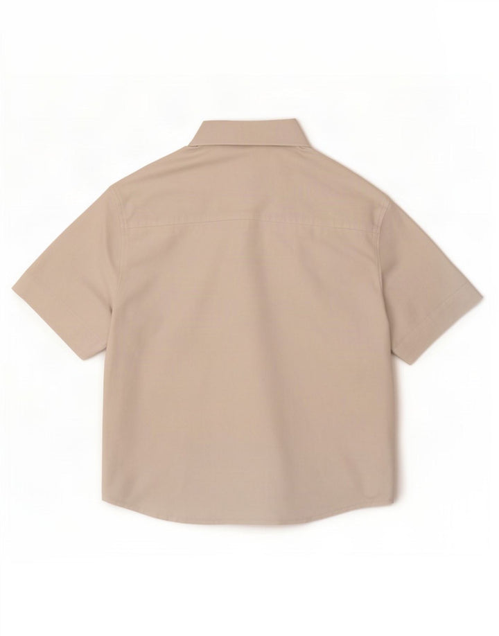 Camicia a maniche corte da uomo Zara in poliestere bianco medio