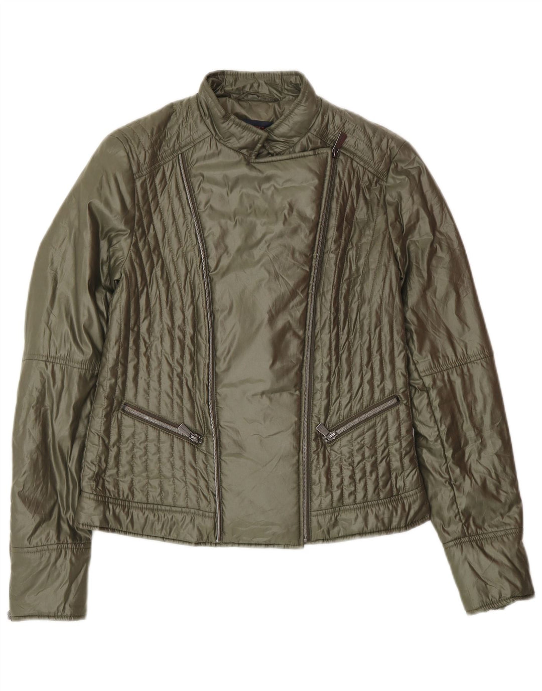 Giacca Biker Donna Trussardi IT 42 Verde Medio Poliestere
