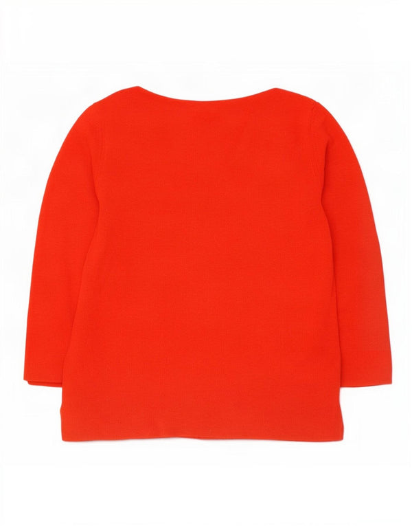 Maglione da donna con scollo a barca con maniche a 3/4 Hobbs UK 12 Rayon rosso medio