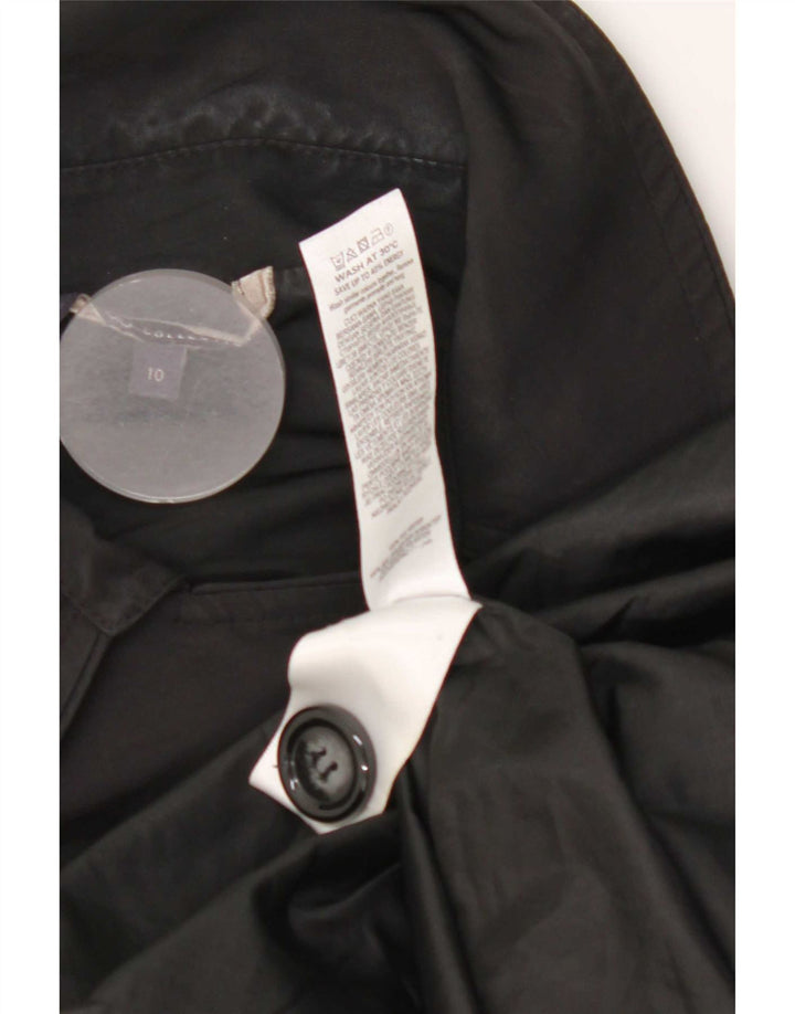Trench da donna Marks & Spencer UK 10 piccolo poliestere nero