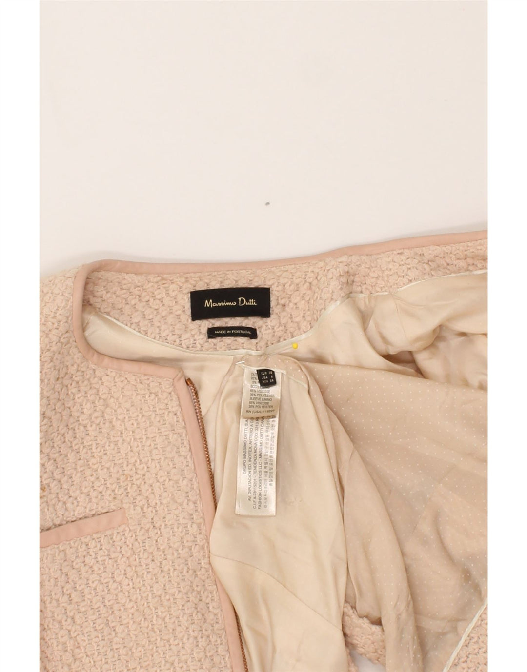 MASSIMO DUTTI Womens Blazer Jacket EU 38 Small Pink Acrylic Vintage Massimo Dutti and Second-Hand Massimo Dutti from Messina Hembry 