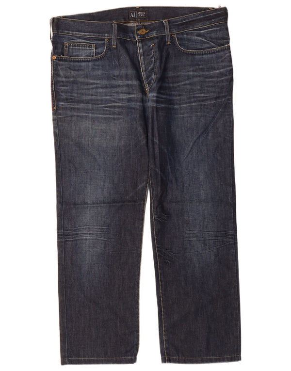 Jeans dritti da uomo ARMANI W36 L28 cotone blu