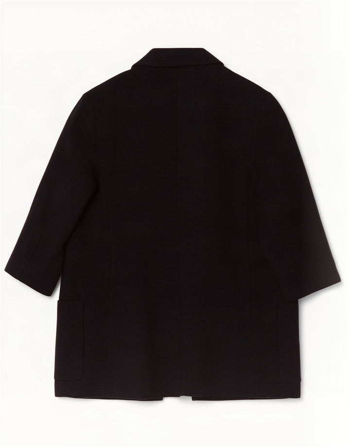 Giacca blazer aperta oversize da donna con maniche a 3/4 Zara UK 10 piccola blu navy