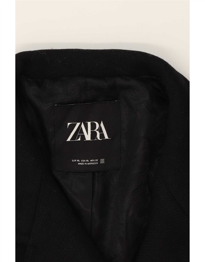 Cappotto doppiopetto da donna Zara UK 18 XL Nero