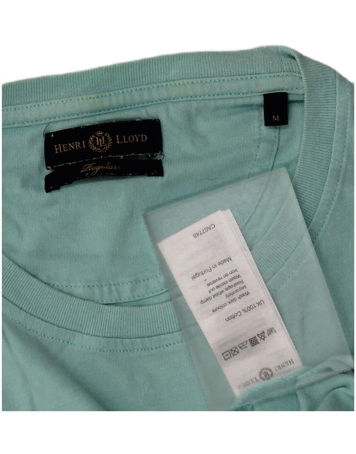 T-shirt grafica da uomo Henri Lloyd Top in cotone turchese medio