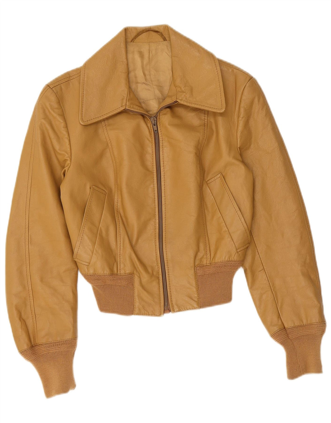 Confezioni Giacca in Pelle Donna IT 44 Pelle Beige Medio