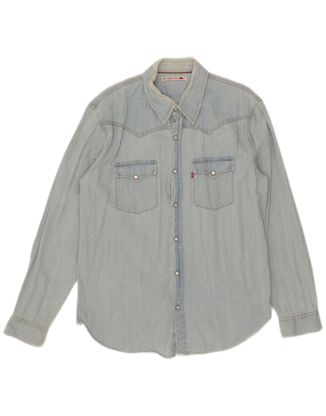Camicia di jeans da uomo Levi's Large in cotone blu
