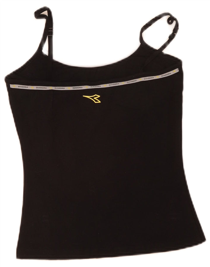 Canottiera Diadora da donna US 2 XS in cotone nero