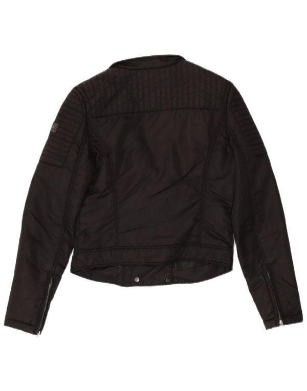 Giacca da motociclista corta da donna Replay UK 12 media nera