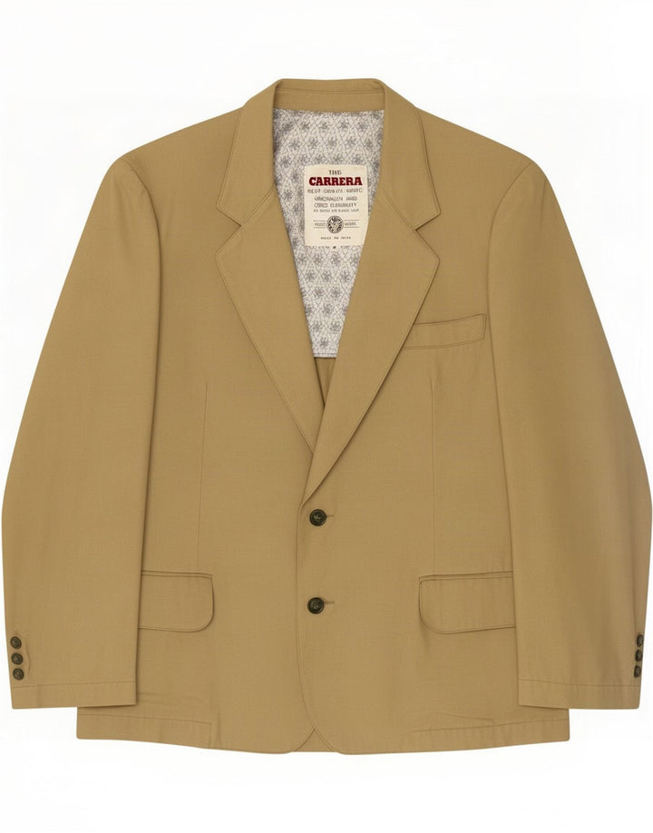 Carrera Giacca blazer a 2 bottoni da uomo UK 38 Viscosa beige medio