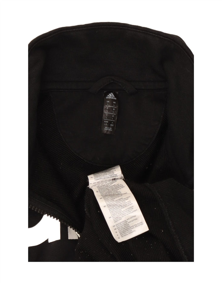Giacca da ginnastica grafica da uomo ADIDAS grande in cotone nero