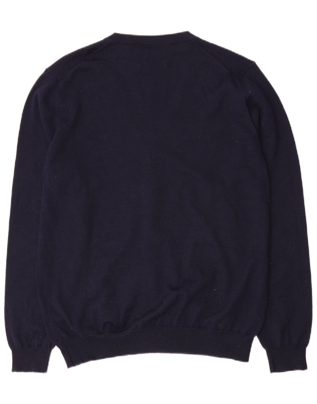 Maglione cardigan da uomo Marks & Spencer grande in lana merino blu navy