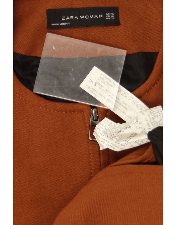 Soprabito da donna Zara UK 18 XL poliestere marrone
