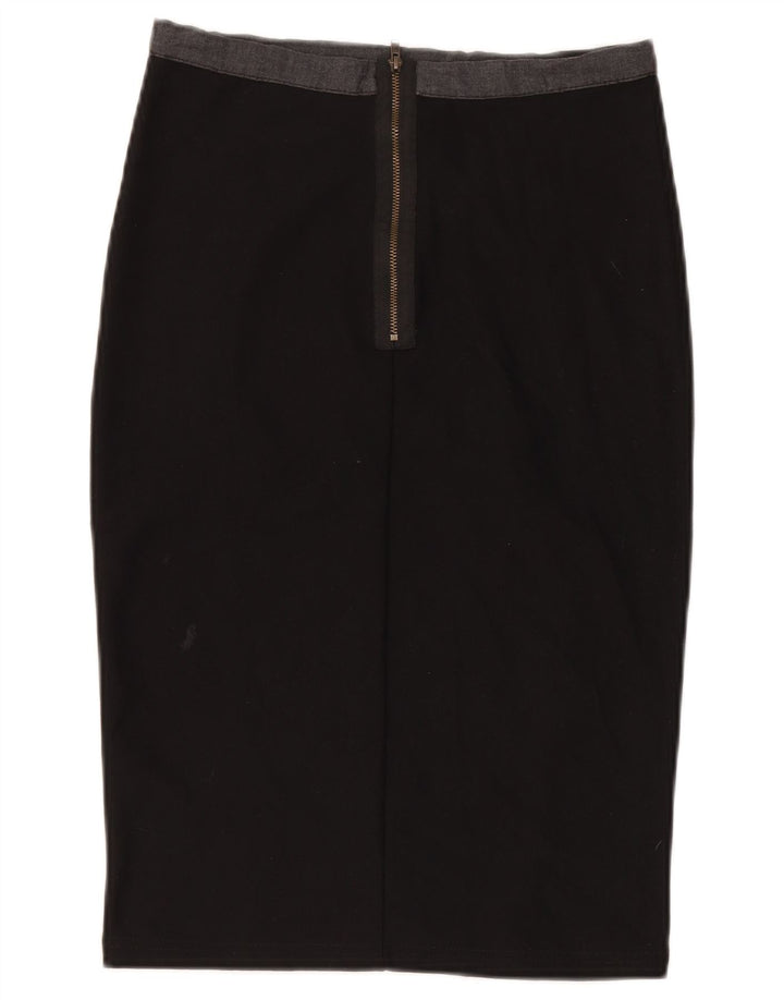 Gonna a tubino da donna Topshop UK 10 piccola W28 poliestere nero