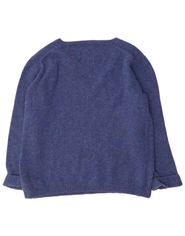Maglione maglione con scollo a V da donna G-Star UK 14 Blu medio screziato