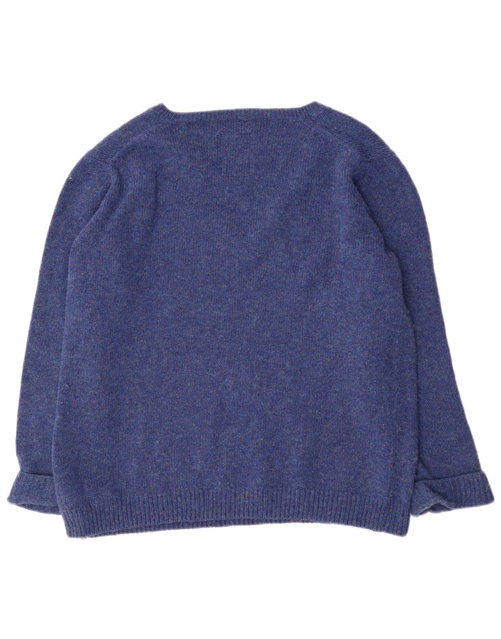 Maglione maglione con scollo a V da donna G-Star UK 14 Blu medio screziato