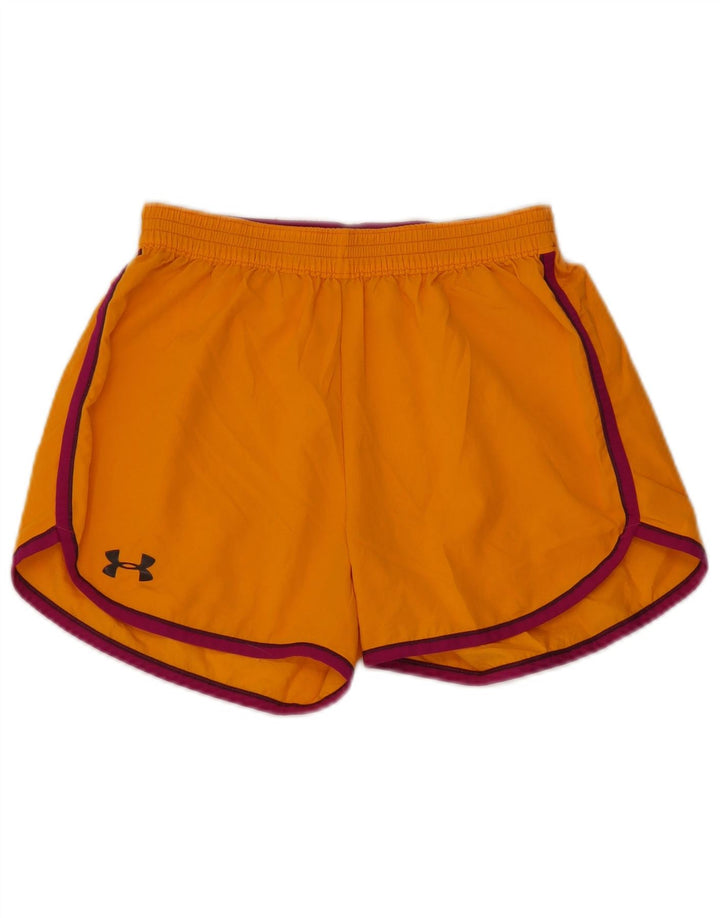 Pantaloncini sportivi da donna Under Armour UK 12 poliestere arancione medio