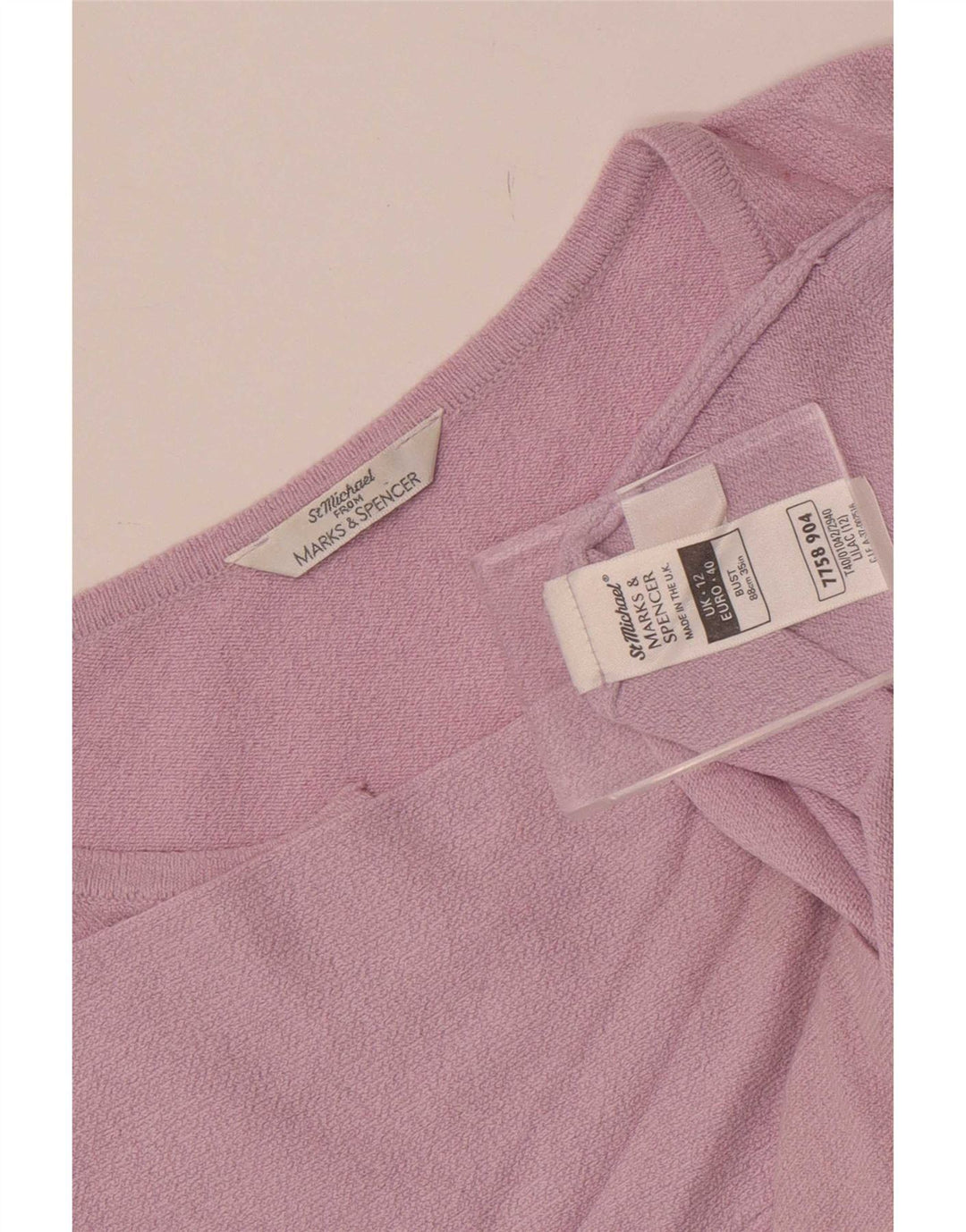Marks & Spencer Top da donna St. Michael manica 3/4 UK 12 Viola medio