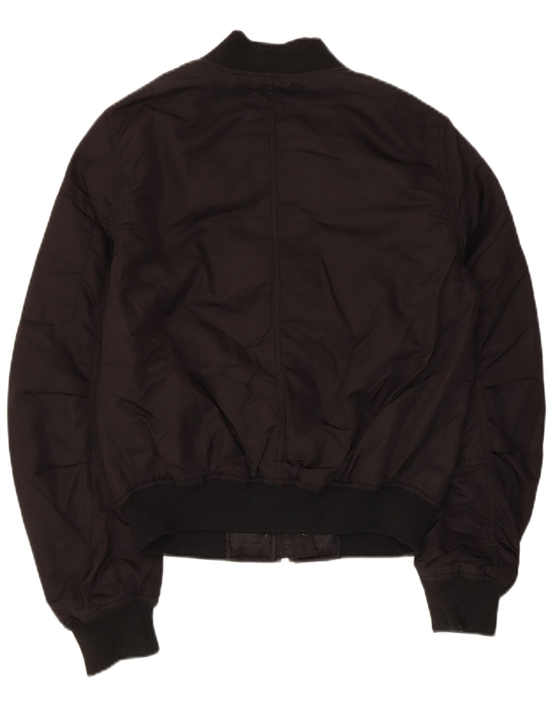 Topshop Womens Oversized Bomber Jacket UK 6 XS Black Polyester