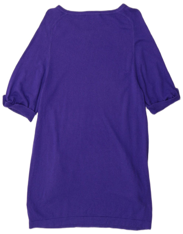 Abito maglione a maniche corte da donna Marks & Spencer UK 14 grande viola