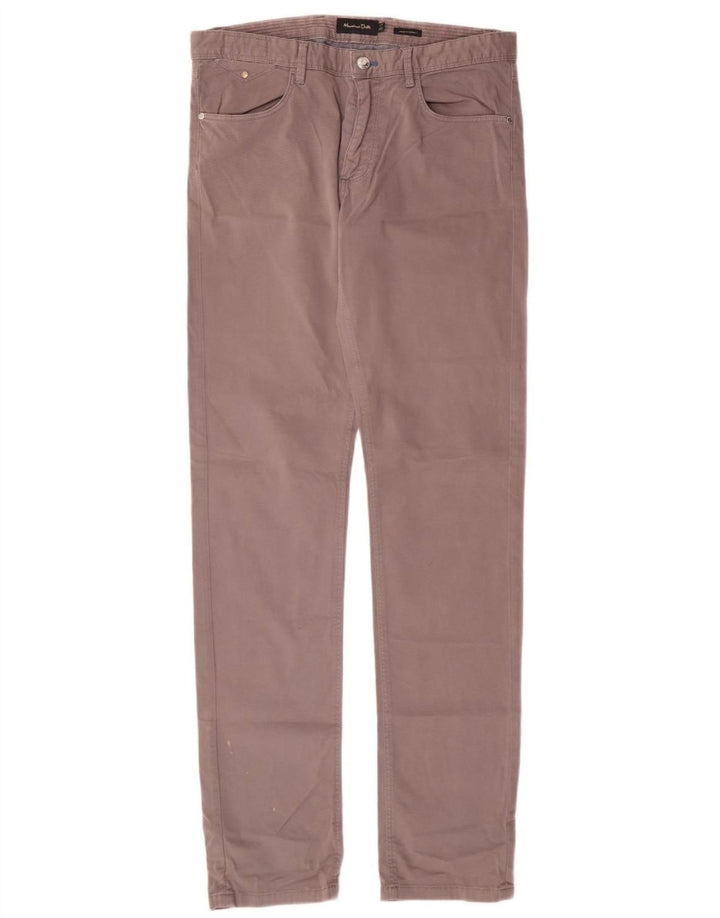 MASSIMO DUTTI Pantaloni casual slim da uomo EU 40 Medium W31 L34 Cotone grigio