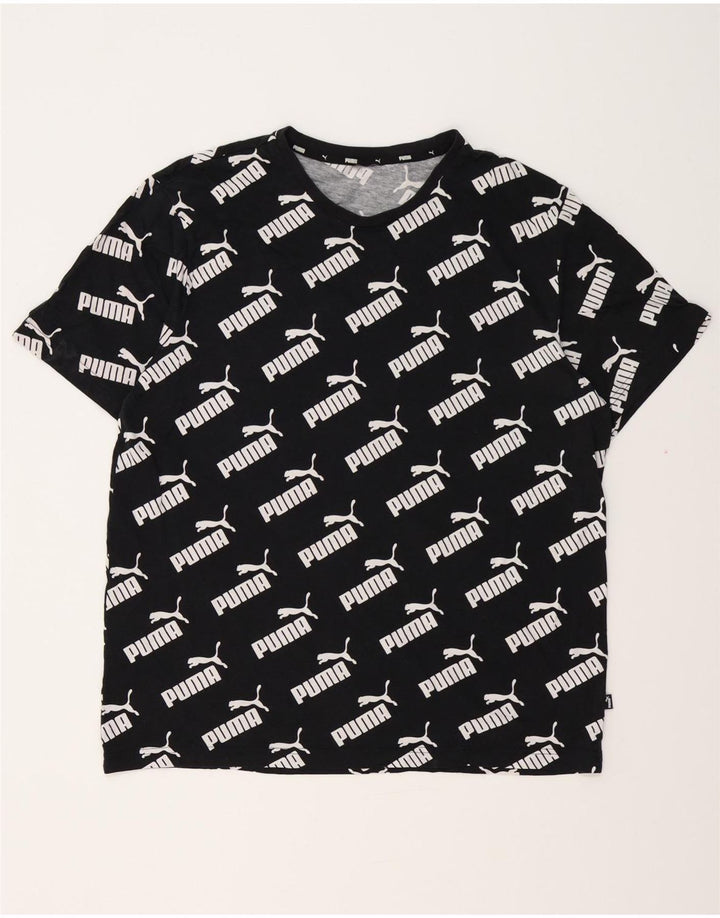 T-shirt grafica da uomo PUMA Top in cotone nero medio