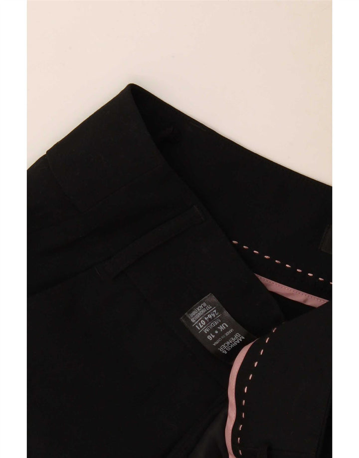 Pantaloni casual Bootcut da donna Marks & Spencer UK 16 Large W36 L30 Neri