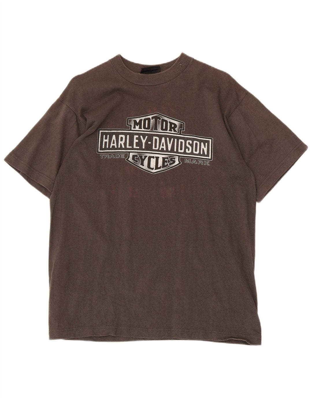 T-shirt grafica da uomo Harley Davidson Top in cotone grigio medio