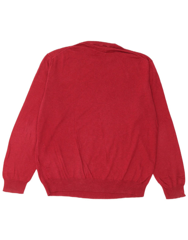 Gant Maglione da uomo girocollo vestibilità regolare XL in cotone bordeaux