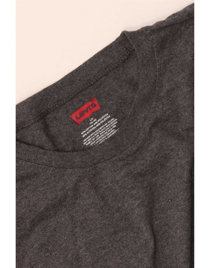 T-shirt da uomo Levi's Top UK 42/44 grande cotone grigio