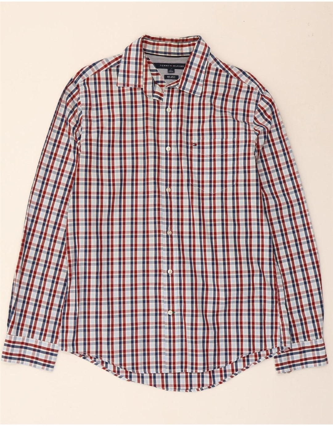 Camicia da uomo Tommy Hilfiger in cotone a quadri multicolore medio