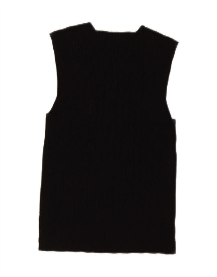 ZARA Womens Vest Top UK 14 Large Black Polyester Vintage Zara and Second-Hand Zara from Messina Hembry 