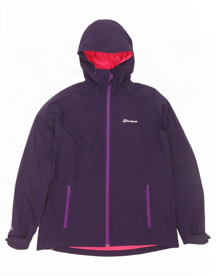 Giacca antipioggia con cappuccio da donna Berghaus UK 16 Large Viola Poliammide
